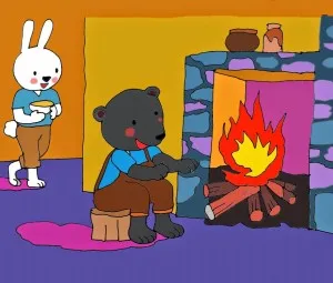 Bác gấu đen và hai chú thỏ