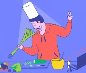 Bữa điểm tâm bằng hồ dán