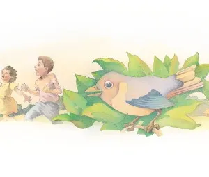 Chim sẻ mẹ và bốn chim sẻ con