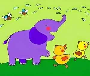 Cóc thi tài với Voi