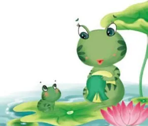 Ếch mẹ may quần áo