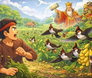Sự tích chim chào mào đuôi đỏ