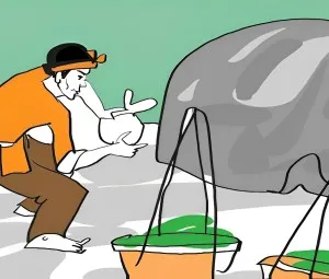 Tảng đá giữa đường