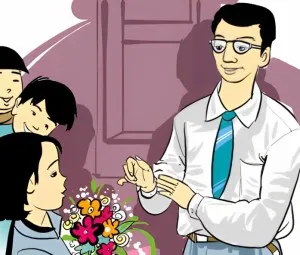 Thầy giáo dạy vẽ