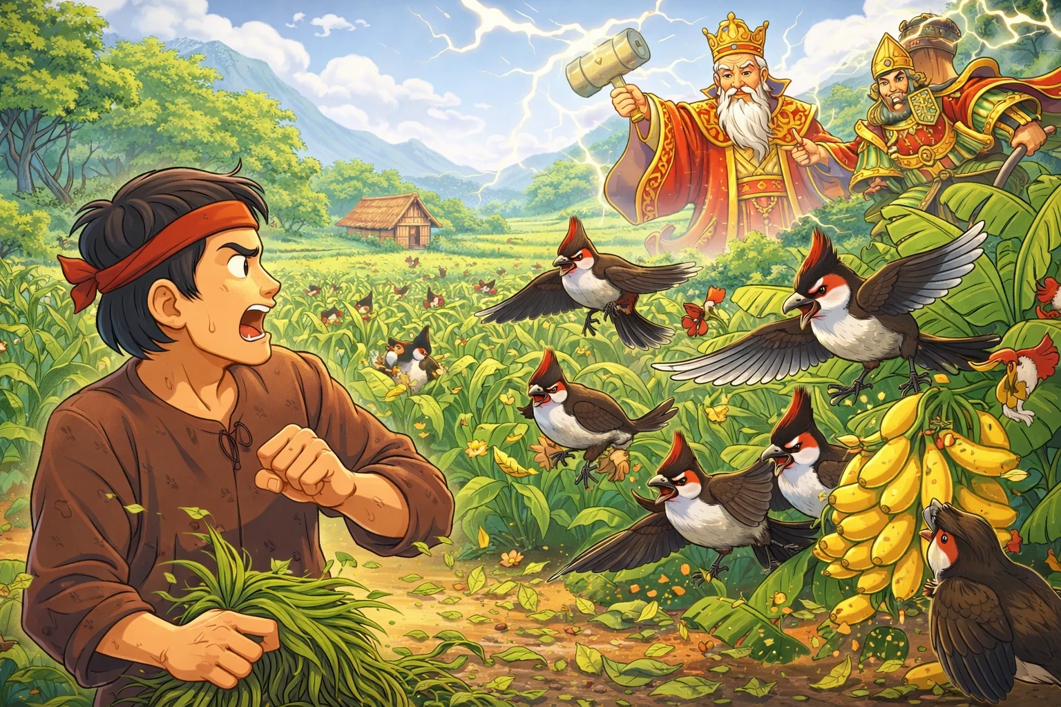Sự tích chim chào mào đuôi đỏ – Kho truyện cổ tích